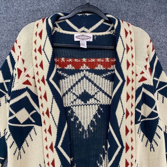 Oliver‎ Cardigan Sweater Womens S Knit Open Front Western Farm Aztec Casual Boho - Picture 2 of 7